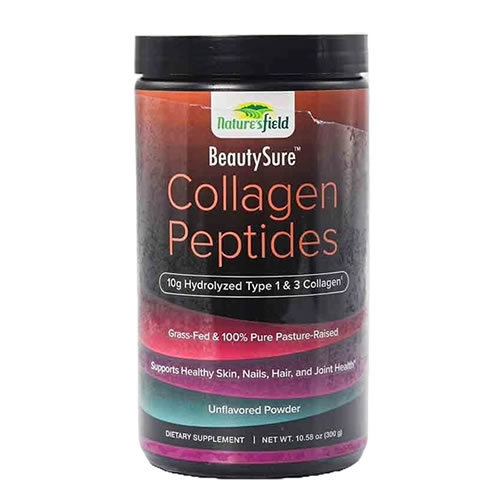 Beautysure Collagen Peptides by Nature’s Field: Hydrolyzed type I & III collagen for youthful skin, strong hair, nails, joints at Faaiz Pharmacy, Port Harcourt.
