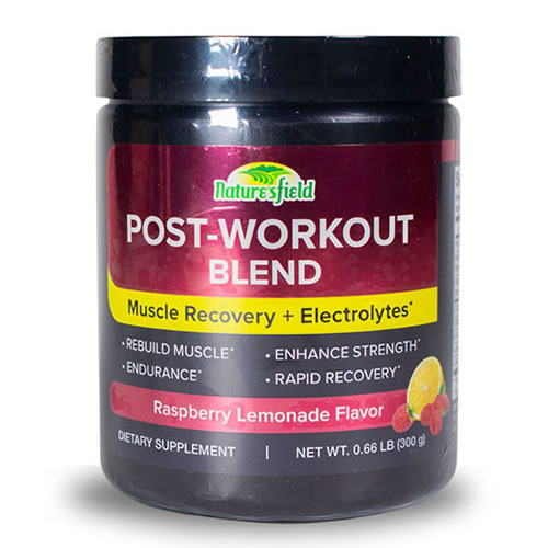 Post-Workout Blend from Faaiz Pharmacy, Port Harcourt, Nigeria: Boost recovery with L-Glutamine, BCAAs, Citrulline Malate. Rebuild muscles, hydrate fast after workouts.