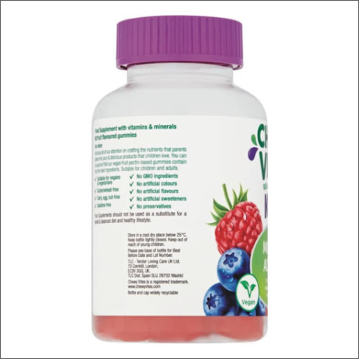 kids fruit gummies - Real Fruit Kids 3+ Years 30 Gummies by Chewy Vites at Faaiz Pharmacy, Port Harcourt