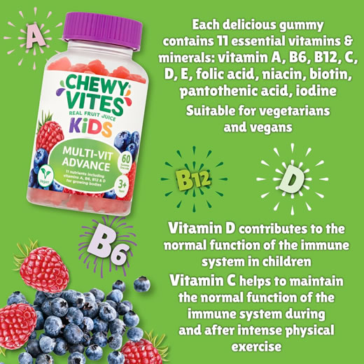 kids fruit gummies - Real Fruit Kids 3+ Years 30 Gummies by Chewy Vites at Faaiz Pharmacy, Port Harcourt