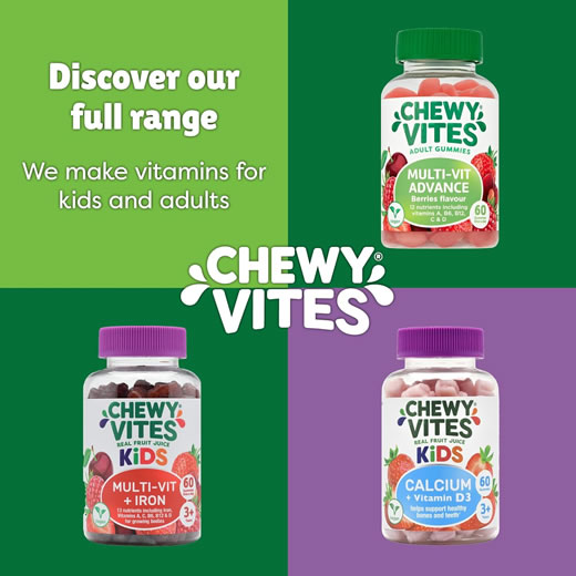 kids fruit gummies - Real Fruit Kids 3+ Years 30 Gummies by Chewy Vites at Faaiz Pharmacy, Port Harcourt